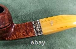 Peterson Rosslare 80s Tobacco Smoking Pipe Fishtail 925 Sterling Silver #1