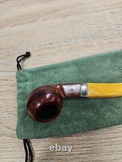 Peterson Rosslare 80s Tobacco Smoking Pipe Fishtail 925 Sterling Silver #1