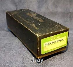 Petersons Block Meerschaum Golden Supreme Bent Billiard Tobacco Pipe Box&sleeve