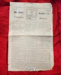 RARE 1768 Newspaper The Freeman's Journal Dublin, Ireland