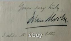 RARE! Chief Secretary for Ireland John Morley Cut Signature