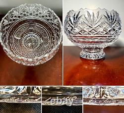 RARE Limited 1 of 100 Master Cutter Jim O'Leary Signed 9 WATERFORD CRYSTAL BOWL