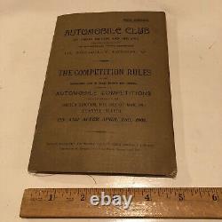 Rare Antique 1905 Automobile Club Great Britain & Ireland 23 Page Booklet