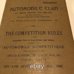 Rare Antique 1905 Automobile Club Great Britain & Ireland 23 Page Booklet