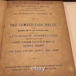 Rare Antique 1905 Automobile Club Great Britain & Ireland 23 Page Booklet