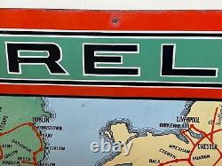 Rare Antique Enamel Sign Great Western Railway To Ireland By New Fishguard Route