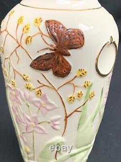 Rare Belleek Papillion Red Butterfly Vase No. 116/200 8th Mark (1993-1997)