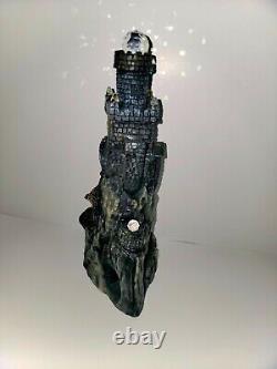 Rare Black Bulleme 1988 Castle Display Statue Figure with Gem Stones 10 inch