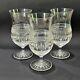 Rare Cashs Of Ireland Marked Cooper Crystal 20 Oz Water Glasses Set Of 3 Vintage