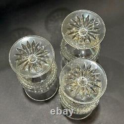 Rare CASHS of Ireland Marked Cooper Crystal 20 oz Water Glasses Set of 3 Vintage