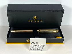 Rare CROSS TOWNSEND 18K GOLD-FILLED ROLLED ROLLERBALL PEN MADE IN IRELAND #775