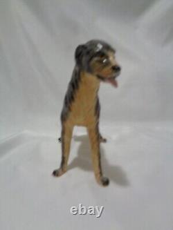 Rare Muller Volkstedt Ireland Irish Wolfhound Dog 1902-1949 Mark