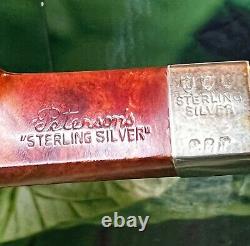 Rare Peterson Sterling Silver 150 Anniversary Briar Estate Pipe P Lip Mint