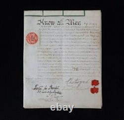Rare Royalty Viscount Signed Manuscript Royal Letter Document Wax Seal Ireland