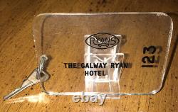 Rare Vintage Galway Ryan Hotel Room Key & Fob Galway, Ireland Rm#123