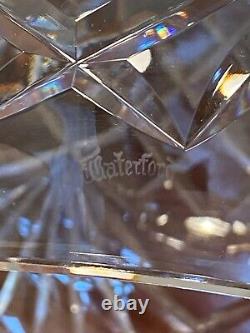 Rare Vintage WATERFORD CRYSTAL 17 Tall 2-Piece Electric Hurricane Lamp IRELAND