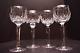 Set 4 Waterford Lismore Vintage Hock Wine Glasses 7 3/8 Goblets Stemware Signed