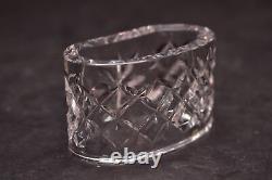 SET OF 8 WATERFORD CRYSTAL Napkin Rings ALANA OVAL Ireland SIGNED
