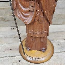 ST. PATRICK IRISH Statue 18 IRELAND RELIGIOUS SAINT Carved Wooden Statue