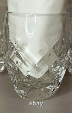 S/4 Vintage Signed WATERFORD Crystal Barware Shot Glasses 2 3/8H