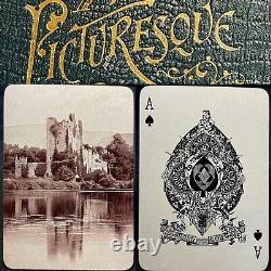 Scarce Ross Castle Antique Playing Cards Goodall Poker UK Deck 52+ Box Ireland