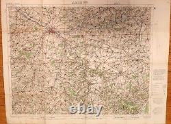 Scarce WW1 1916 British War Office Large Map of Amiens, France