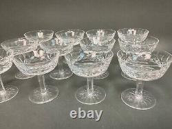 Set 12 Waterford Lismore Champagne Coupe Sherbet Glasses Signed & PRISTINE