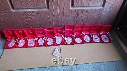 Set Of 12 Waterford Crystal 12 Days Of Christmas Annual Ornaments Original Boxes