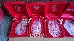 Set Of 12 Waterford Crystal 12 Days Of Christmas Annual Ornaments Original Boxes