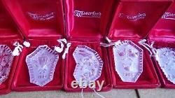 Set Of 12 Waterford Crystal 12 Days Of Christmas Annual Ornaments Original Boxes