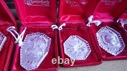 Set Of 12 Waterford Crystal 12 Days Of Christmas Annual Ornaments Original Boxes