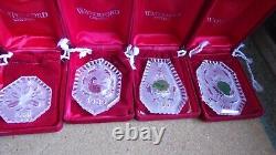 Set Of 12 Waterford Crystal 12 Days Of Christmas Annual Ornaments Original Boxes