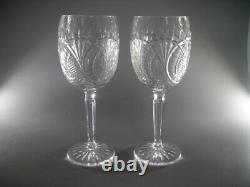 Set of 2 Waterford Seahorse Crystal Classic Collection Wine Glasses Ireland