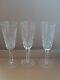 Set Of 3 Waterford Crystal Lismore Champagne Flute Glasses Ireland 7 1/4