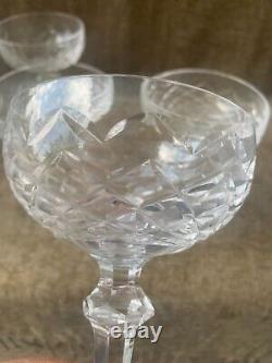 Set of 4 Waterford POWERSCOURT Crystal Champagne / Tall Sherbet Glass 5 3/8