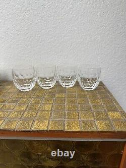 Set of Four Vintage 1970's Waterford Curraghmore Cut Old Fashioned Glass Signed