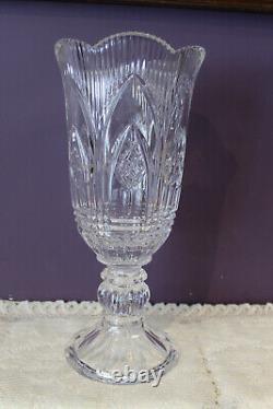 Shannon Crystal Footed 14 Hurricane Candle Vase Made In Ireland