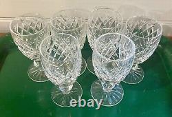 Six Waterford Donegal Ireland Crystal 4 1/4 Sherry Glasses