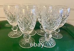 Six Waterford Donegal Ireland Crystal 4 1/4 Sherry Glasses