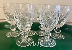 Six Waterford Donegal Ireland Crystal 4 1/4 Sherry Glasses