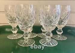 Six Waterford Donegal Ireland Crystal 4 1/4 Sherry Glasses