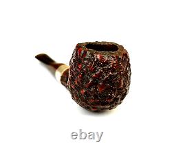 Superb Rare Early Peterson's Donegal Rocky (132) Rustic Stout Apple Estate Pipe