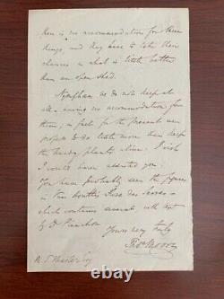 Thomas Moore Hand-letter Signed, Botanist, Ferns Of Great Britain And Ireland