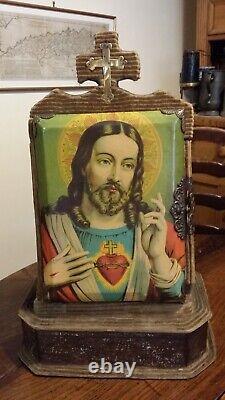 Unusual 1890 Antique CDV Cabinet Card Photograph Album & Irish Catholic Shrine