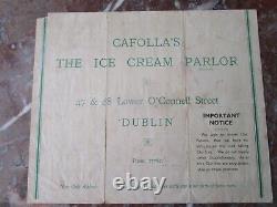 VTG 1940'S WW2 CAFOLLA'S ICE CREAM MENU DUBLIN IRELAND / AAF PILOT Scrapbook