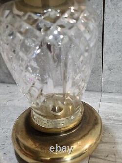 VTG MCM RaRe WATERFORD URN STYLE ALANA CUT CRYSTAL TABLE LAMP EXCELLENT no shade