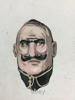 Very Rare Unusual Postcard Military #M347 Kaiser Flip Upside Down Faces