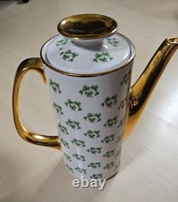 Vintage Arklow Patricia Shamrock GOLD Pattern Tea Set Full Set 16 Pieces