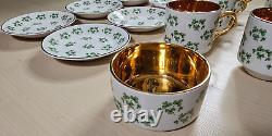 Vintage Arklow Patricia Shamrock GOLD Pattern Tea Set Full Set 16 Pieces