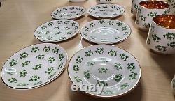 Vintage Arklow Patricia Shamrock GOLD Pattern Tea Set Full Set 16 Pieces